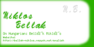 miklos bellak business card